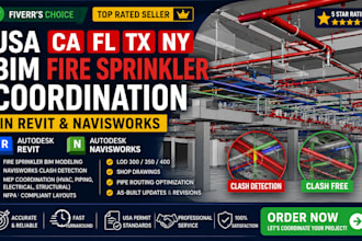 usa ca fl ca tx ny do bim fire sprinkler coordination in revit and navisworks
