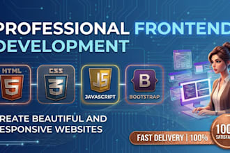 design a responsive website using HTML CSS javascript bootstrap