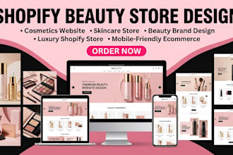 design shopify beauty store or cosmetics website