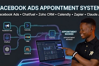 setup facebook ad chatfuel zoho crm calendly zapier claude ai appointment system