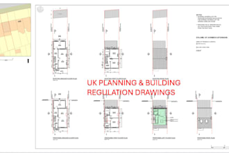 prepare UK planning and building regulation drawings in autocad