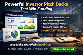 create data backed investor and fundraising pitch decks for early stage startups