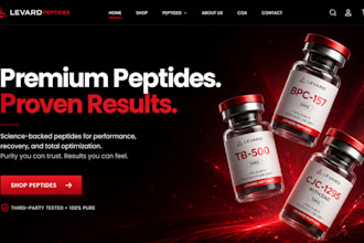 build peptide website peptide store research peptide woocommerce peptide website