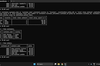 be your expert sql database developer