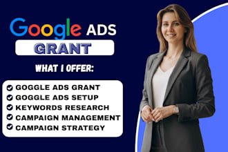 set up, manage and optimize goggle ad grant optimization for non profit