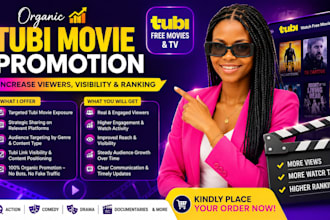 do organic tubi promotion, tubi movie, youtube increase tubi viewers and ranking