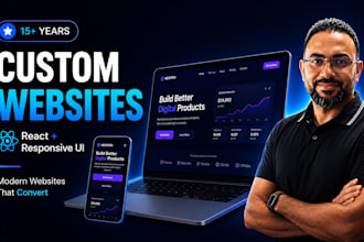 develop responsive website with react and modern UI