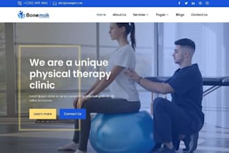 build squarespace physiotherapy website rehab website physical therapy website