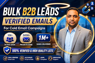 give mass b2b leads and verified email addresses for cold email marketing