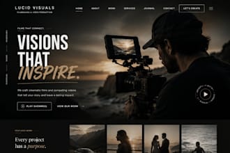 build squarespace videographer website filmmaker video production website