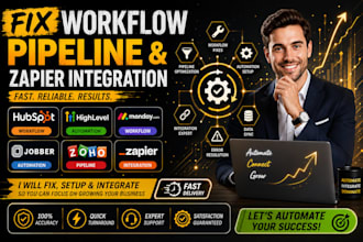 fix hubspot workflow gohighlevel monday jobber zoho pipeline zapier integration