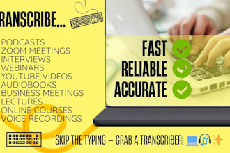 transcribe your audio and video with fast turnaround