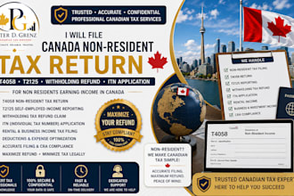 file canada non resident tax return t1 nr4 t4058 t2125 itn withholding refund
