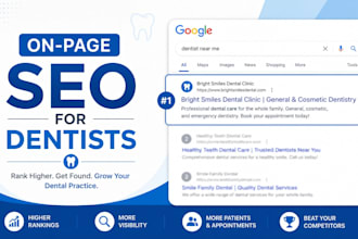 do on page SEO for dentist and dental clinic website