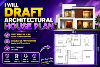 draft architectural house plans and redraw floor plan