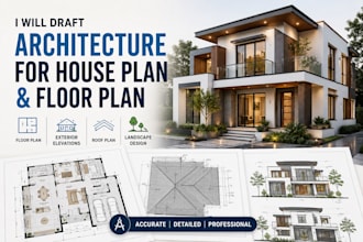 draft architecture for house plan and floor plan