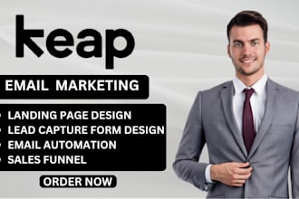 design keap landing page keap email campaign keap automation