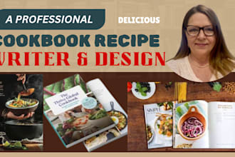create cookbook recipe ebook, cookbook formatting, interior book layout design