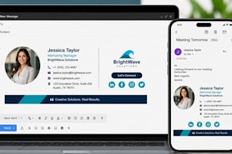 create clickable HTML email signature for gmail outlook apple mail and hubspot