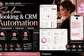 build gohighlevel booking funnel ghl automation for beauty salons barber
