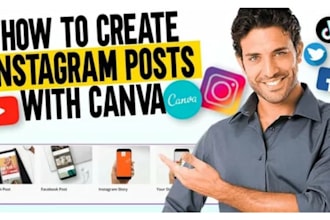 create canva editable instagram post and pinterest pin design for businesses
