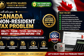 solve your canada non resident tax problem cra t1 t4058 withholding refund itn