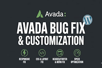 fix avada theme issues and customize wordpress website