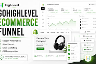 build gohighlevel dropshipping funnel ghl ecommerce website ghl automation