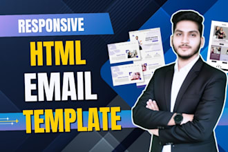 design responsive HTML email template, newsletter, hubspot or shopify email