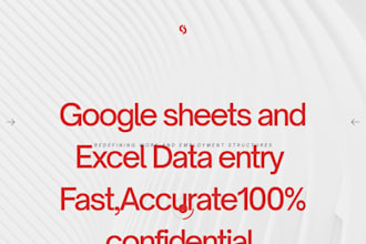 do data entry and excel spreadsheet work accurately