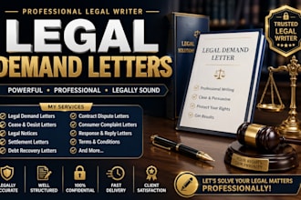 write legal demand letters and dispute letters