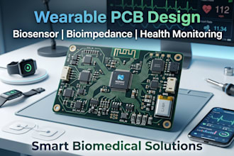 design wearable pcb for biosensor, bioimpedance and biomedical systems