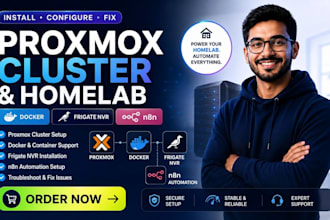 install configure proxmox cluster homelab fix docker frigate nvr n8n