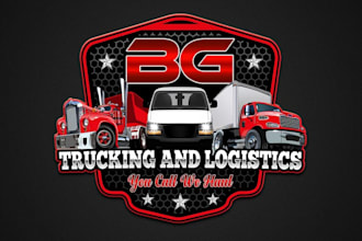 do trucking logistics transport dispatching towing and hauling logo