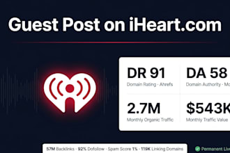 publish a guest post on iheart com DR 91