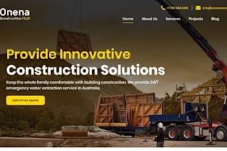 design squarespace scaffolding service website construction service website