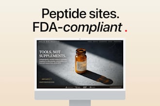 design a custom peptide website with template customization