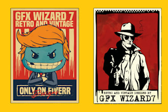 design retro vintage poster