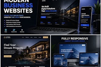 create a modern business landing page website