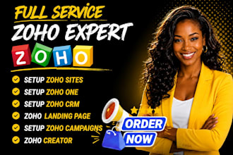 setup zoho sites zoho one zoho crm zoho landing page zoho campaigns zoho creator
