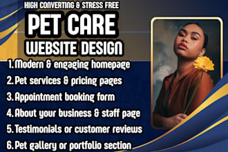 pet care website pet grooming website dog walking website pet services website
