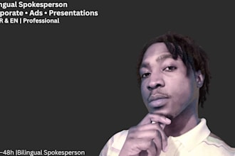 be your bilingual spokesperson for ads and presentations
