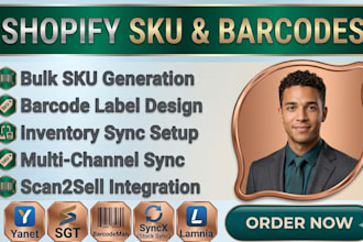 shopify sku and barcodes yanet sgt barcodeman syncx lamnia skugen scan2sell airo