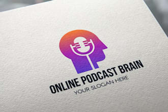 design music dj, band, podcast, radio, guitar logo design
