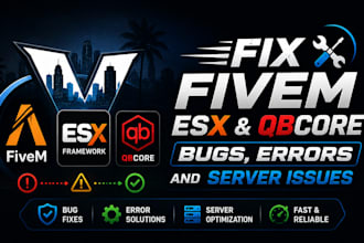 fix fivem esx and qbcore bugs, errors and server issues