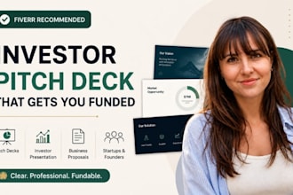 create investor pitch deck, startup presentation, business proposal slides
