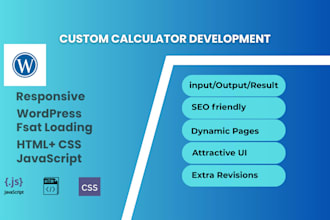 create a custom calculator for a wordpress website
