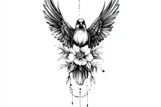 design a minimalist fine line tattoo