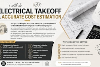 do electrical takeoff and accurate cost estimation