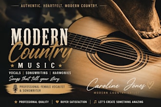 be your modern country female vocalist and songwwriter